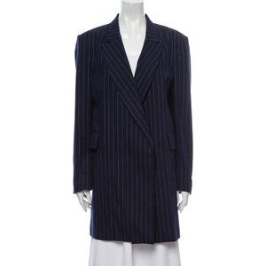 Walter Baker Oversized Navy Pinstriped Blazer